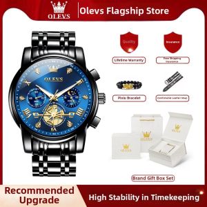 OLEVS | Black Warrior Trendy Multifunctional Waterproof Mens Mechanical Watch