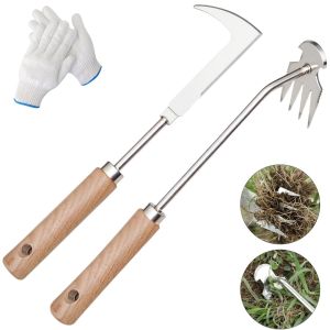 งานแต่งงาน Artifact ถอนรากถอนโคนกําจัดวัชพืชเครื่องมือสแตนเลส Multi-Functional Garden ทําความสะอาดพลั่วมือ Weeder เครื่องมือถุงมือ