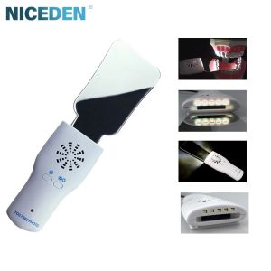 ทันตกรรม Anti หมอกชุดกระจกจัดฟัน Reflector พร้อมไฟ LED Fogless Intraoral การถ่ายภาพสแตนเลสกระจกทันตแพทย์