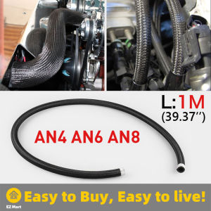 Fast Shipping Universal Fuel Hose Kit: AN4 AN6 AN8 Fittings & Nylon Braided Hose