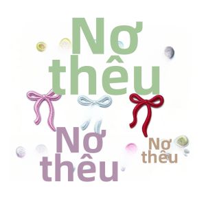 Miếng Dán Thêu Hình Nơ Nhỏ Nhiều Màu Sắc Tự Dính Thân Thiện Với Môi Trường Làm Thủ Công 3D Dùng Cho Quần Áo Túi Xách Ví Ốp Điện Thoại Văn Phòng Phẩm