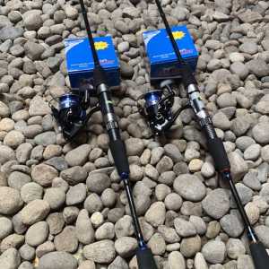 Satu Set Paket Joran Spining dan Reel Besi Alumunium - Paket Pancing Casting dan Kolam Galatama