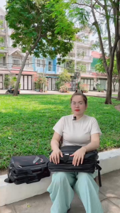 Cặp đa năng học sinh văn phòng cao cấp Dù Xốp Thái Nắp ngang kéo thời trang hàn quốc