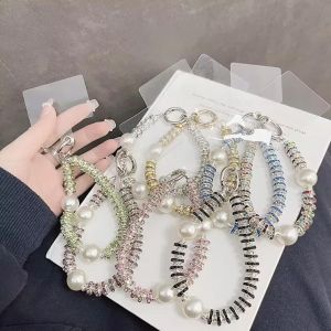 สายคล้องโทรศัพท์ สายคล้องโทรศัพท์ ลูกปัดสีลูกกวาด จี้กระเป๋า พวงกุญแจ สายคล้องโทรศัพท์ สายคล้องโทรศัพท์แบบโบว์ ลูกปัดดอกไม้น่ารัก สายคล้องโทรศัพท์