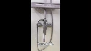 Rain Shower Set 3in1 Hot and Cold Mixer Shower Set Matte Black Ultra Thin Square Head Stainless Steel Water Saving