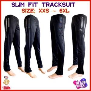 *Stock Clearance* XXS-6XL T90 SLIM FIT ZIP LONG Tracksuit (kaki zip)Saiz Besar
