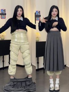 High Waist Suit Style Mini Skirt for plus Size Women Autumn Winter New Arrival A-Line Midi Skirt Cover Hip Flared Skirt