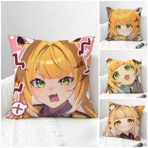 Character Ju Fufu Cushion Cover Natural Linen Pillowcase Set All-in-One Decor for Sofa Bedroom & Chair