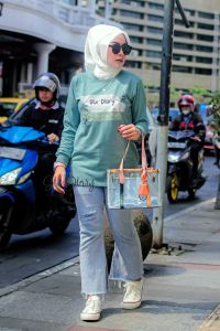 KAOS TANGAN PANJANG WANITA SIX DIARY MOTIF IJO SEMEN POSITIF MIND | SIX DIARY