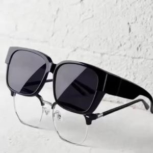 Fashionable Oversized Sunglasses Luxurious Driving Fishing Travel Retro Clip on Square Sunglasses