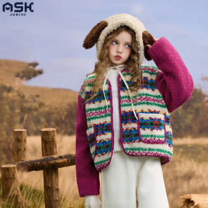Ask Junior | New Year Greeting Childrens Padded Jacket Sheepskin