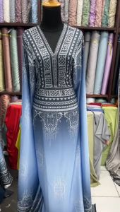 Kain Meteran Bahan Rnami Silk Gradasi Motif Kualitas Premium Bahan Pakaian Terbaru