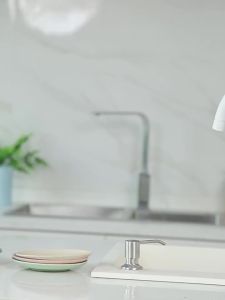1PC Có Thể Điều Chỉnh Chiều Cao Linh Hoạt Xoay Được Bồn Rửa Chén Giá Đỡ Vòi Nước Inox Giá Để Xà Phòng Bọt Biển Bàn Chải
