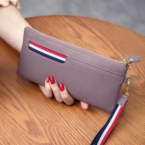 Ví Da Thật Siêu Mỏng Dài Cho Nữ Ví Da Cầm Tay Đơn Giản Thời Trang Mới 2021 Ví Da Bò Đầu Lớp Ví Đựng Tiền