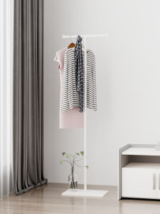 Simple Floor-Mounted Rod Type Clothes Hanger Small Home Use Coat Rack Bedroom Solid Room Network Famous Clothes Hanger