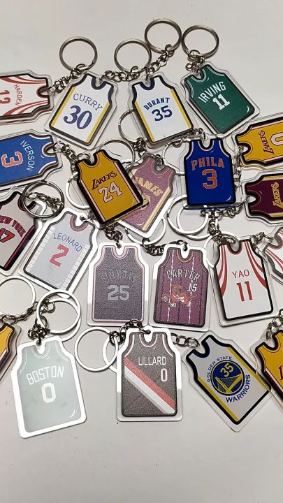 Kobe Key Rings Nba Kobe Curry Basketball Star Acrylic Pendant Jersey Keychain Car ...