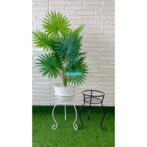 Pohon Artificial Tanaman Hias Palem Sadeng X18 Semilatex Pot Tawon Standing Pot Planter Besi Dekorasi Studio Aesthetic