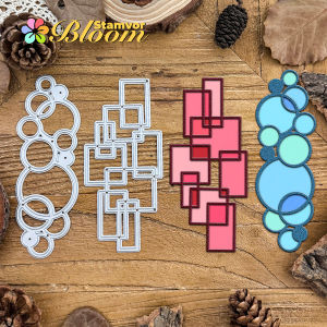 Original Lovely Circles Bubbles Texture Border Background Metal Cutting Dies Scrapbooking Decorative Embossing