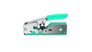 Samzhe | SAMZHE Pure Steel RJ45 Crimp Tool Pass Through Ethernet Crimping Tool for Cat5e/6/7/8 6P 8P RJ45 Connectors Wire Drawing Process