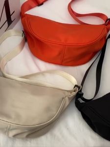 Crossbody Bag Dumpling Shoulder Bag Sling Bag Solid Color Shoulder Bag Casual Nylon Underarm Bag