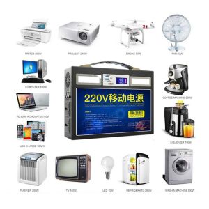 300W Portable Solar Generator Powerbank AC 220V Output Emergency Backup Battery Power Station For Home Outdoor Charging