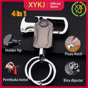 XYKJ Gantungan Kunci Motor Keren Cowok Gantungan Kunci Skena Bisa diputar/Pisau Kecil/Pmebuka botol/Holder Hp Key Chains