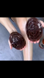 JUNLIi Set Of 2 Brown Massage Brushes For Body Meridian Weight Loss At Home Beauty Salon