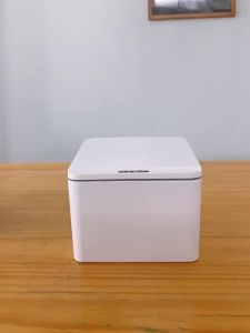Mini Small Waste Bins Desktop Garbage Basket Smart Trash Can with Lid Storage Bucket Dustbin Sundries Barrel Box Office Supplies