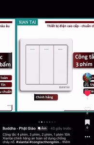 Công tắc điện 1 phím 2 phím 3 phím 4 phím 10A Xiantai âm tường chính hãng an toàn chống cháy nổ