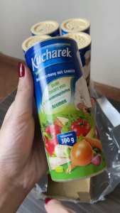 (Date Mới) Hạt nêm rau củ hữu cơ Kucharek Lon 300g thành phần 100% từ rau củ quả phù hợp cho trẻ em người ăn chay Nhập Khẩu Đức