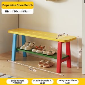 SAMEDREAM | Multifunctional Solid Wood Shoe Changing Bench