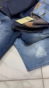 MC WISCER Celana Pendek Pria Jeans Sobek Terbaru Model Skinny Bahan Denim Ripped Tidak Tembus