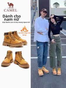 CAMEL | Giày Boots Martin Cổ Cao Đế Dày Mùa Đông Ngoài Trời