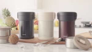 Bộ hộp cơm giữ nhiệt T2563 TAFUCO 2.3L 4 ngăn Inox 304 + tặng kèm set muỗng đũa và túi giữ nhiệt