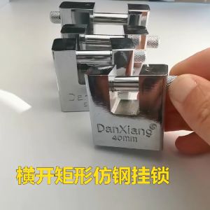 Waterproof Heavy Duty Padlock Horizontal Opening Anti-Shear Anti-Theft Safety Imitation Stainless Steel Kunci Antirust