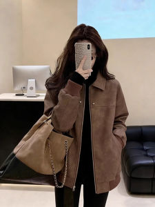 QFN | Retro Stylish Brown Workwear Style Womens Jacket