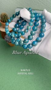 KAKTUS Kristal Asli Blue Apatite Crystal Bracelet For Communication & Creativity