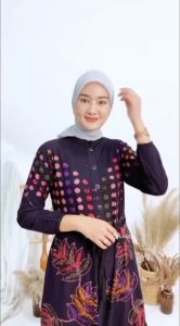 MULTI COLOUR DRESS GAMIS TWILL RAYON CANDI MEKAR GAMIS BATIK CAP PEKALONGAN