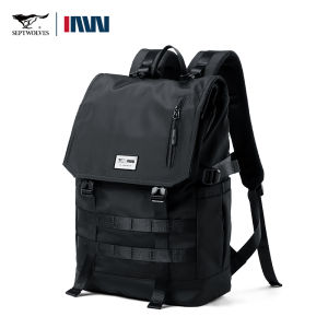 SEPTWOLF กระเป๋าเป้สะพายหลังสำหรับผู้ชายกระเป๋าเป้สำหรับการเดินทางกลางแจ้งคุณภาพสูงกันน้ำสำหรับสำนักงานธุรกิจนักศึกษาโรงเรียนสไตล์เกาหลี