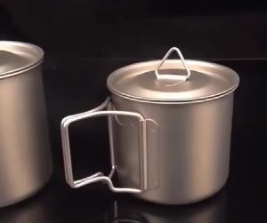Lixada Ultralight Titanium Cup Mug 300/350/550/650ml/750ml Outdoor Water Cup Camping Picnic Water Mug Tableware