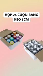 Hộp 24 cuộn băng keo thể thao cao su non đá bóngcuốn cổ tay cổ chântránh chấn thươngbăng cuốn vải