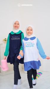 Tunik Kaos Anak Perempuan Lengan Panjang Usia 3-12 Tahun Muslimah Of Jannah By Ammarkids Islami