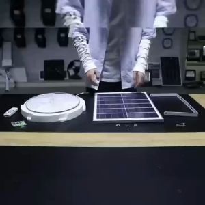 2PCS Solar Ceiling Light Solar Outdoor Light with Solar Panel Waterproof IP67 Led Light with Remote 300W 500W