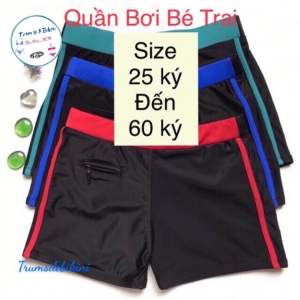 Quần bơi bé trai dáng đùi speedođủ size bé từ 25 đến 60 kýhàng nhà may loại 1 đẹp có dây rút eo và có túi nhỏ