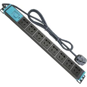 BULL PDU Cabinet Engineering Power Socket Industrial Wiring Board Home Use Multi-Socket Gaming Aluminum Alloy 1.8m Cable