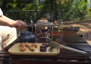 Compact Outdoor Cooking: Portable Folding Grill for Camping & Hiking