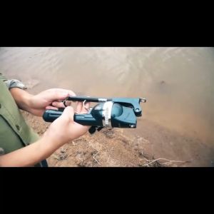Set alat pancing portable Joran reel Pancing Antena Fishing Rod 1.3M lipat