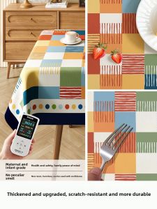 American Style Tablecloth Waterproof Oil-resistant No-wash Anti-scald Dining Table Cloth Luxury Sensation PVC Coffee Table Mat 2025 New Model