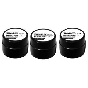 1/3/5PCS Easy Stick Solidเล็บPatchเจลไม่มีไหลการสร้างแบบจําลองStickเคล็ดลับล้างเล็บGummyกาวBond UVเล็บกาว