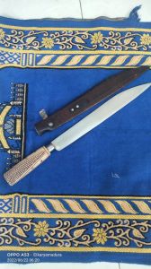 PISAU SEMBELIH HEWAN 47CM GAGANG NATURAL UKIR